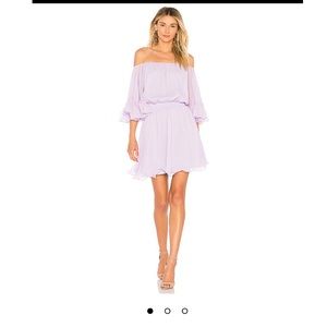 Revolve Ruffle Mini Dress in Lilac